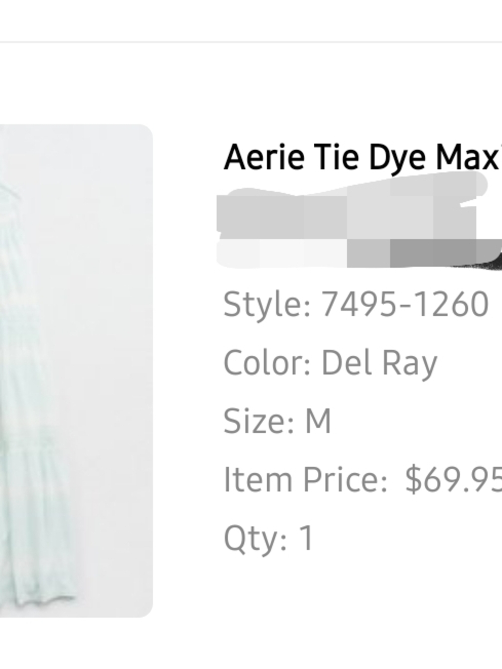 aerie Light Aqua Lace-Trim Maxi Dress with Spaghetti Straps - Picture 5 of 6